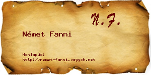 Német Fanni névjegykártya