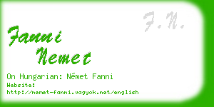 fanni nemet business card